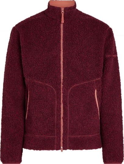 Icebreaker Women's Merino 800 Realfleece High Pile Longsleeves Zip Port Dk Hthr/cedar Wood S