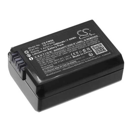 Sony NEX-6LB batteri (1080 mAh 7.4 V) Sony NEX-6LB batteri (1080 mAh 7.4 V)