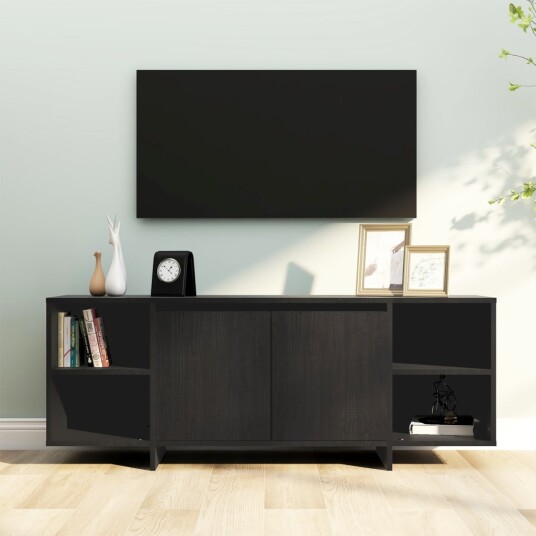 TV-benk svart 130x35x50 cm konstruert tre 8720286834909