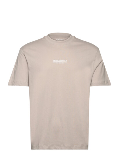 Tom Tailor Relaxed Printed T-Shirt - Beige - XXL