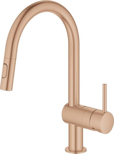 Grohe Minta blandebatteri med C-kran og hånddusj (warm sunset) Grohe Minta blandebatteri med C-kran og hånddusj (warm sunset)