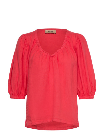 MOS MOSH Mmtaissa Linen Blouse - Red - XS MOS MOSH Mmtaissa Linen Blouse - Red - XS