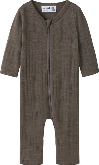 Name It Wang Wool Needle Nightsuit Solid Brun 50