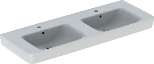 GEBERIT servant 1300x480x185mm hh midtre med overlappende dobbel porselen med