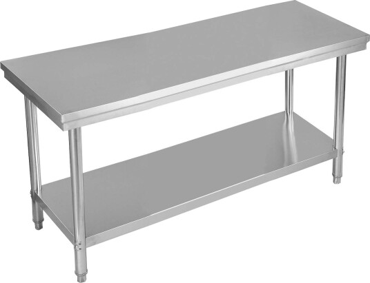 Rustfritt kjøkkenbord arbeidsbord gastrobord rustfritt stålbord 122x61x90cm