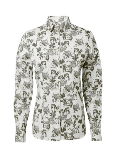 Chevalier Lindsey Contemporary Fit Shirt Women Forest Life 36W 36
