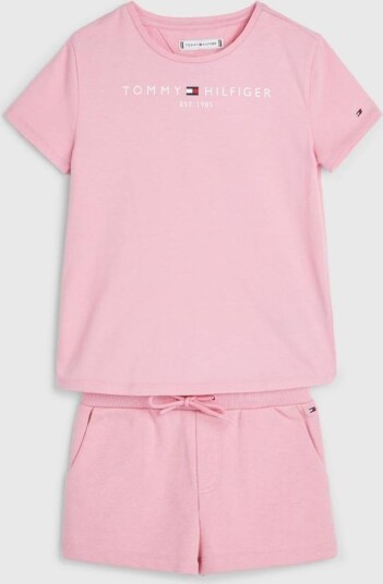 Tommy Hilfiger Essential Tee Short Set Fresh Pink (128 / 8 år)