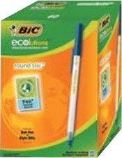 Bic Ecolutions Round Stic - Kulepenn - Blå - 1 Mm - Medium (En Pakke 60) Bic Ecolutions Round Stic - Kulepenn - Blå - 1 Mm - Medium (En Pakke 60)