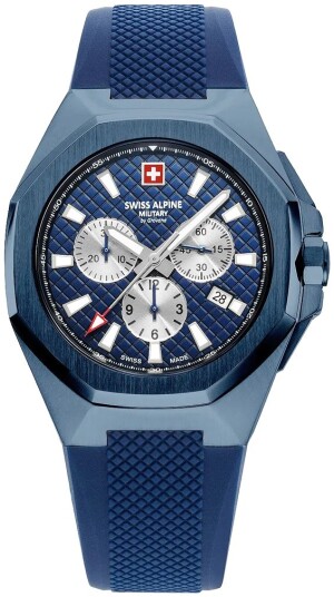 Swiss Alpine Military Herreklokke 7005.9895 Typhoon Blå/Gummi Ø42 mm