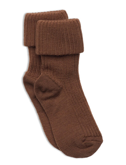 MP 589 Wool Rib Baby Strømper 34 Peacan Pie 22 24
