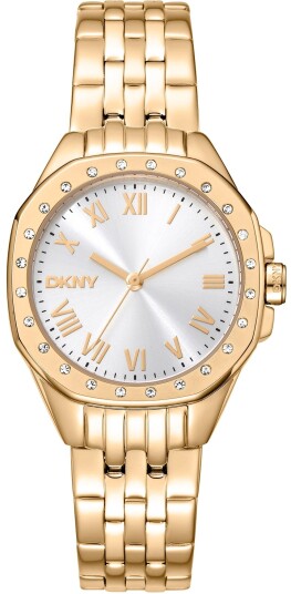 DKNY Dameklokke DK1L013M0065 Brooklyn Mini Sølvfarget/Gulltonet