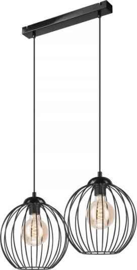 Lamkur Zoya 45405 Pendellampe I Metall Loftbur 2X60w E27 Svart