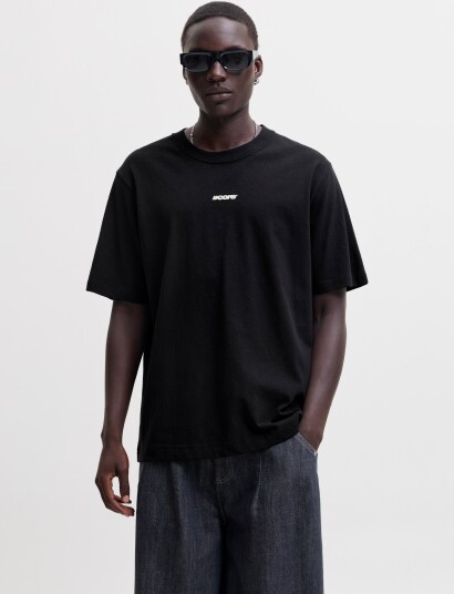 Jack & Jones Jcoclub Back Script Tee Ss Crew Neck Sn Black XL