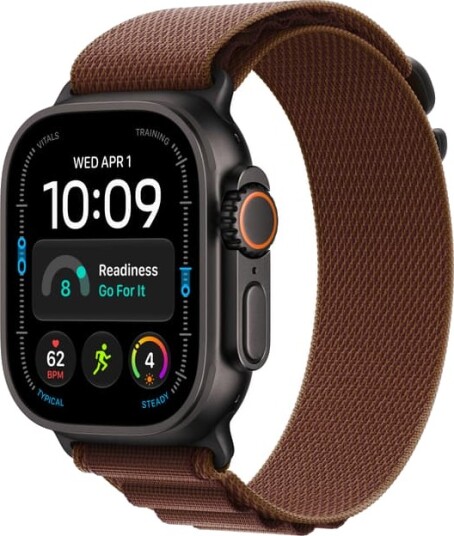 Apple Watch Ultra 4 49mm CEL (svart titan/vinrød Alpine Loop) S