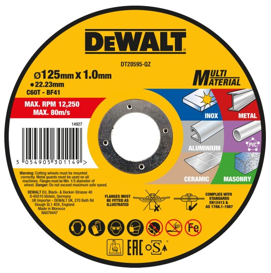 KAPPESKIVE MULTI 125X1,0MM DT20595 KAPPESKIVE MULTI 125X1,0MM DT20595