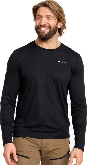 Revolutionrace Mission Long sleeved T shirt Herre Black 4XL Herre Overdeler Langermede skjorter