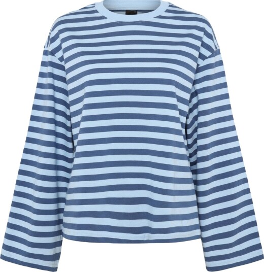 Gina Tricot Stripe Long Sleeve Tee Blue XL