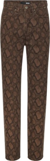 ROTATE Birger Christensen Printed Straight Jeans - Brown - 25 ROTATE Birger Christensen Printed Straight Jeans - Brown - 25