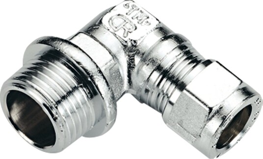 Fonta Vinkel M/Nippel 15mm X 3/4" Forkrommet CU
