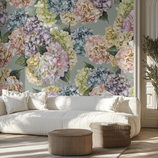 Tapet – Botanisk Blomsterkunstverk Tapet – Botanisk Blomsterkunstverk