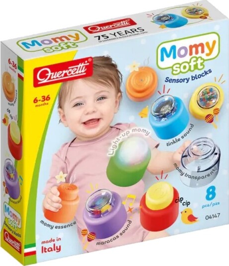 Quercetti Momy Soft Sensory Blocks Multi/Patterned One Size Quercetti Momy Soft Sensory Blocks Multi/Patterned One Size