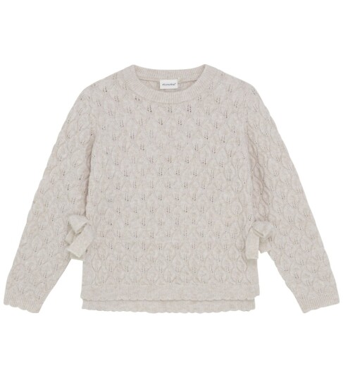 Minymo Smoke Gray Pullover LS Strikk 116