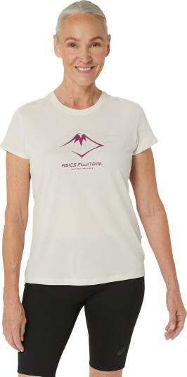 Asics Women's Fujitrail Logo Ss Top Birch XS Asics Women's Fujitrail Logo Ss Top Birch XS