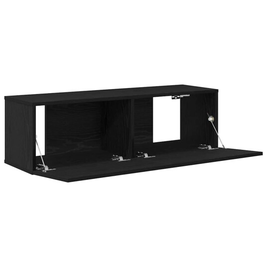  TV skap 2 pcs Svart 100 x 30 x 30 cm Konstruert tre