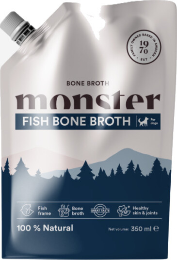 Monster Pet Food Benbuljong Fisk 100 ml Tyggebein til Hund