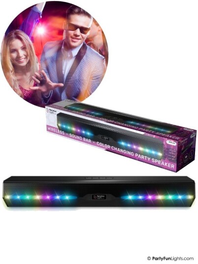 Partyfun Lights Fargeskiftende Bluetooth-Høyttaler 42cm