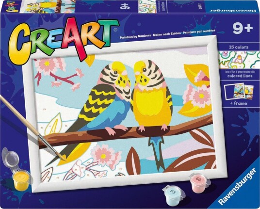 Ravensburger CreArt Mal etter nummer 9+ år Papegøyer