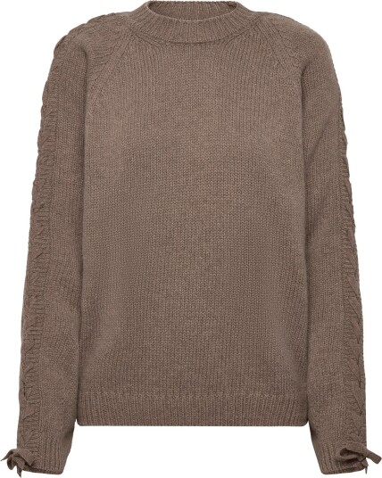 ROTATE Knit Lacing Jumper   Brown   L