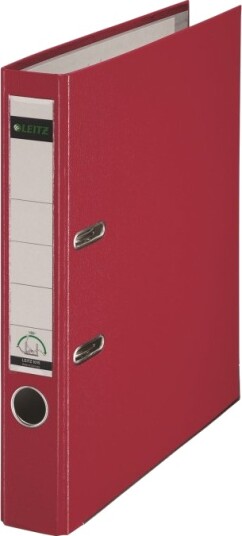Leitz 180°   Hevarmbuefil   Bokryggbredde: 52 Mm   For A4 210 X 297 Mm   Kapasitet: 350 Ark   Rød