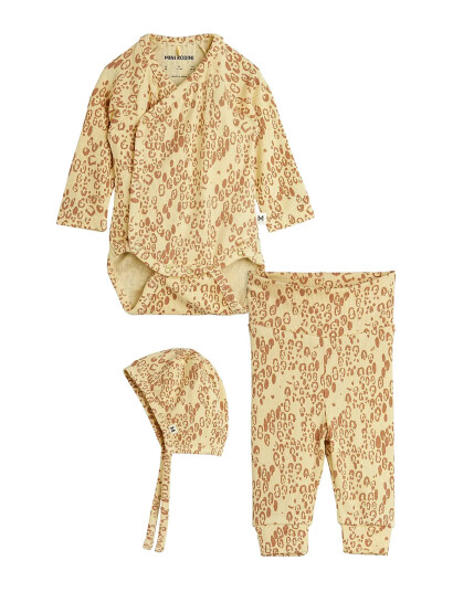 Mini Rodini Mini Leopard Aop Nb Baby Kit Beige 50