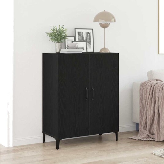 Skjenk svart eik 69,5x34x90 cm konstruert tre Skjenk svart eik 69,5x34x90 cm konstruert tre