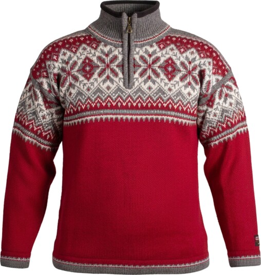 House of Yarn Sval Unisex Genser med Glidelås Str. XS 506-95C044800 Rød