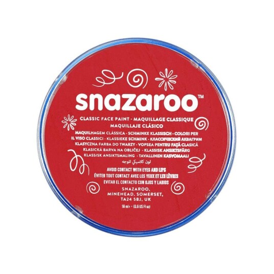 Snazaroo Sminkefarge 18ml blister lys rød