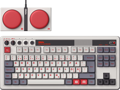 8BitDo Retro Mekanisk Tastatur N Edition ISO Nordisk Grå 8BitDo Retro Mekanisk Tastatur N Edition ISO Nordisk Grå