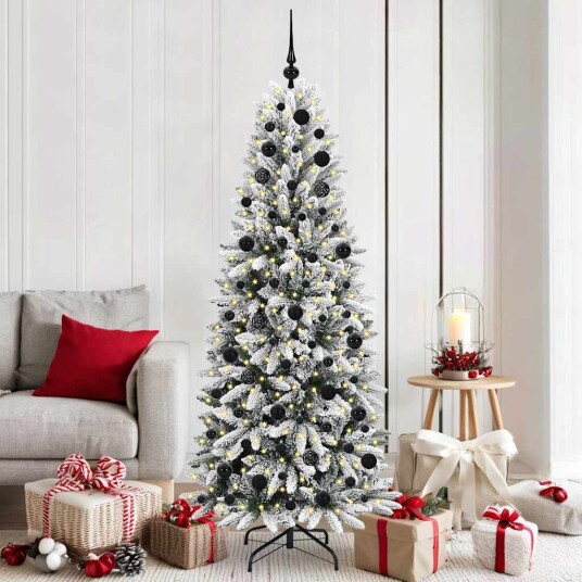  Kunstig juletre Hvit 73 x 73 x 180 cm PVC plast stål og PE