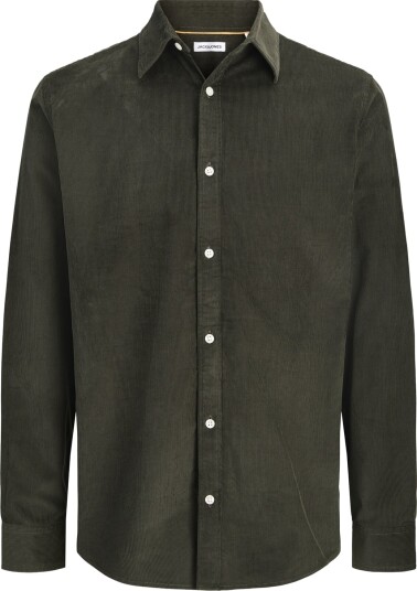 Jack and Jones Field Cord Shirt Long Sleeve Grønn M