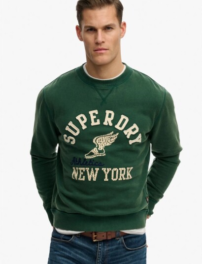 Superdry Vintage Athletic Crew Green XXL