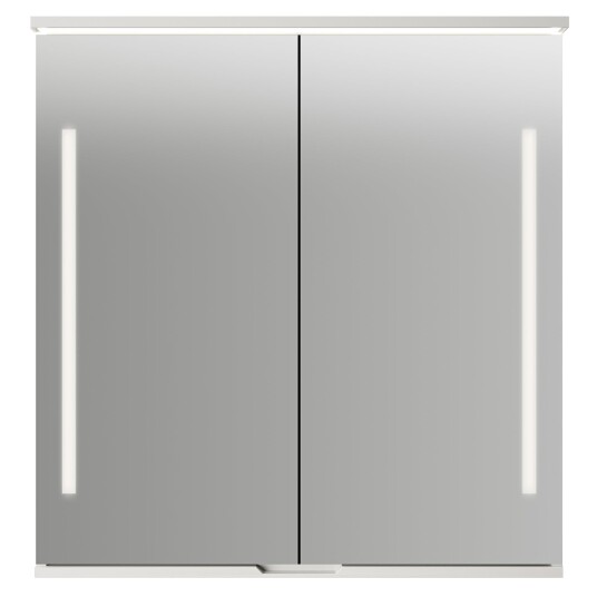Linn Bad Sogn Speilskap med Integrert Belysning og Stikk Hvit Matt / 80cm Linn Bad Sogn Speilskap med Integrert Belysning og Stikk Hvit Matt / 80cm