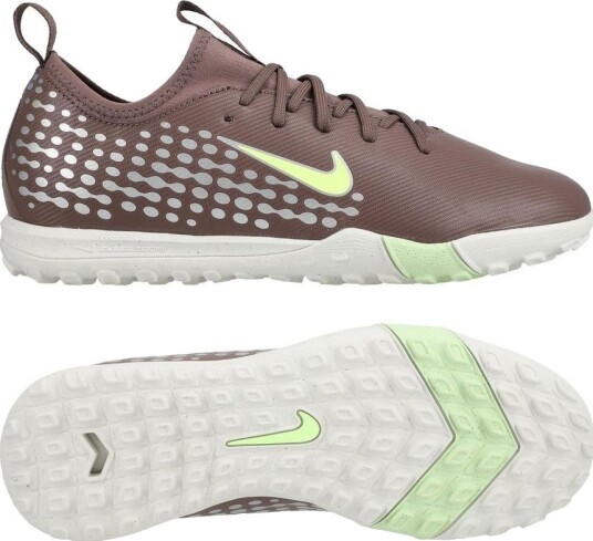 Nike Air Zoom Mercurial Vapor 16 Academy TF Mbappé Personal Edition   Plum Eclipse/Metallisk sølv Barn   Turf (TF) størrelse 38