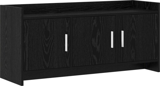 TV skap 102 x 33 x 47 cm Svart eik Konstruert tre TV skap 102 x 33 x 47 cm Svart eik Konstruert tre