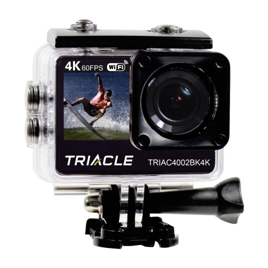 TRIACLE IRIS 4002 ACTIONKAMERA 4K DUO DISPLAY WIFI GRÅ