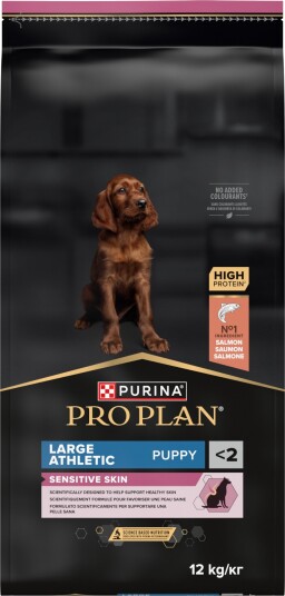 Purina Pro Plan Large Athletic Puppy Sensitive Skin Laks Sparpakke 2 X 12 kg