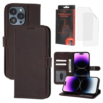 MyTPhone iPhone 14 Pro CardMate lommebokveske i lær   mørkebrun