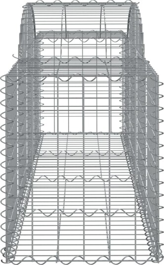 vidaXL Gabionkurver buede 13 stk 200x50x60/80 cm galvanisert jern
