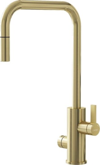 Lavabo Blandebatteri Alkymist 588 Med Uttrekkbar Tut Og Avstengingsventil Brass
