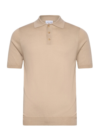 Davida Cashmere Man Fine Knit Pique - Beige - XL